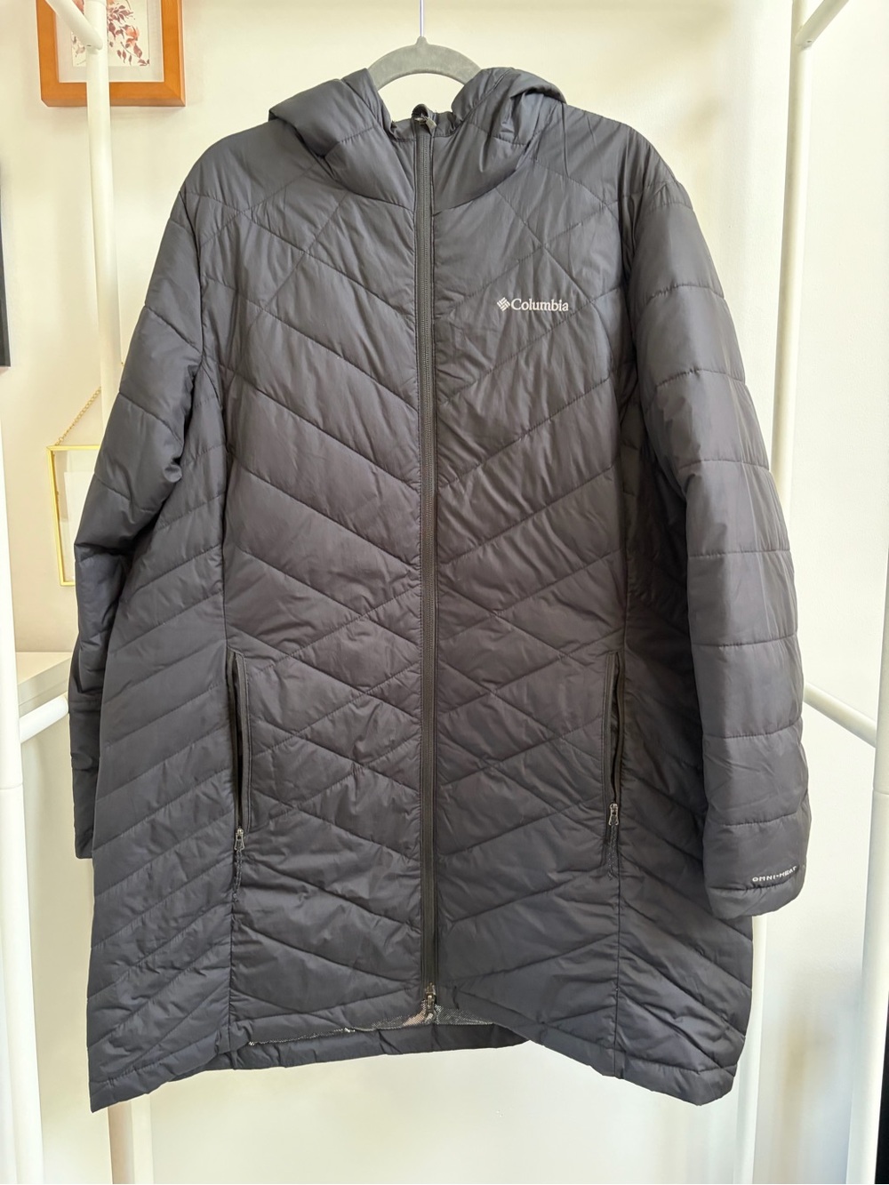 Columbia Black Quilted Hooded Puffer Jacket